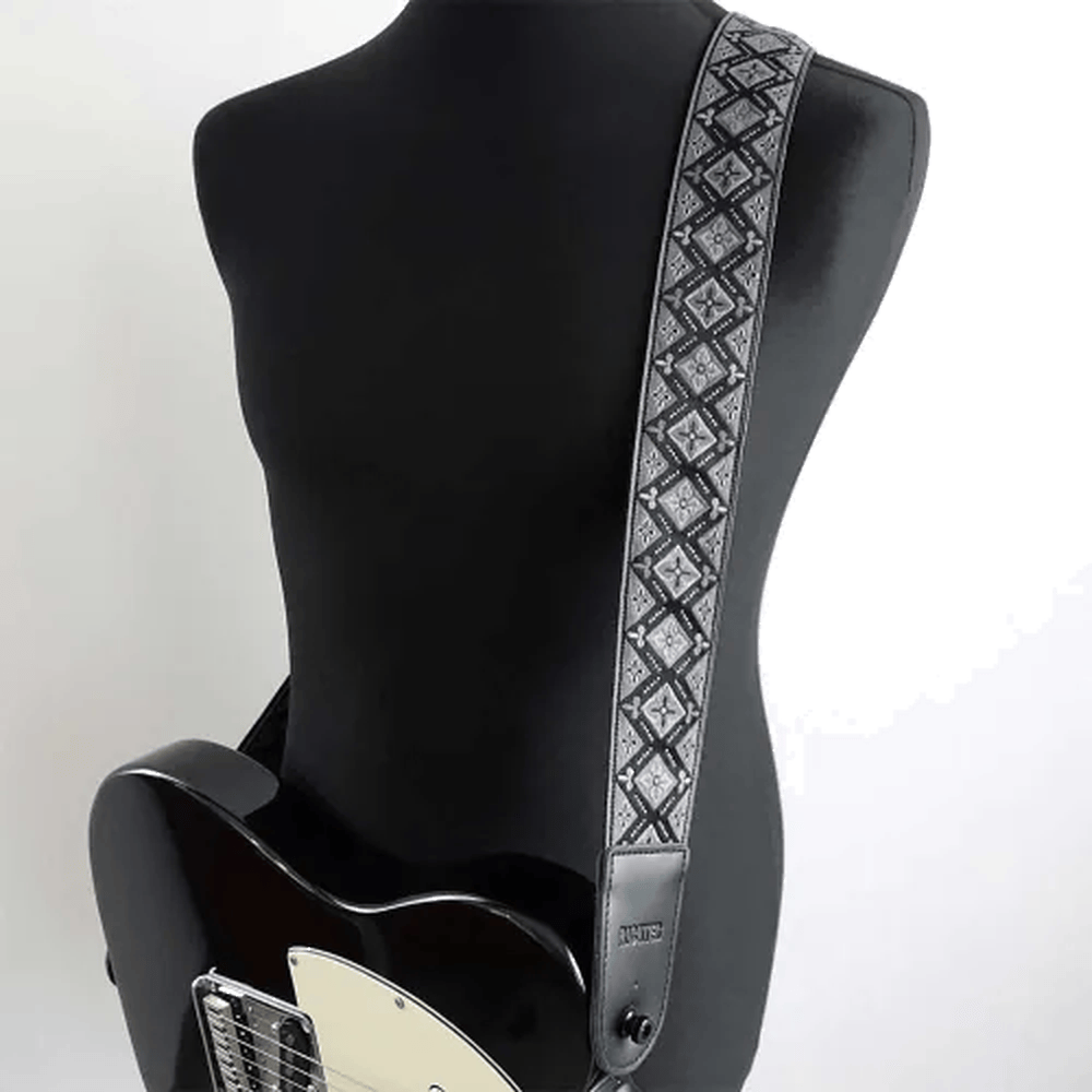 RICHTER Retro Guitar Strap Black / Grey - 1865