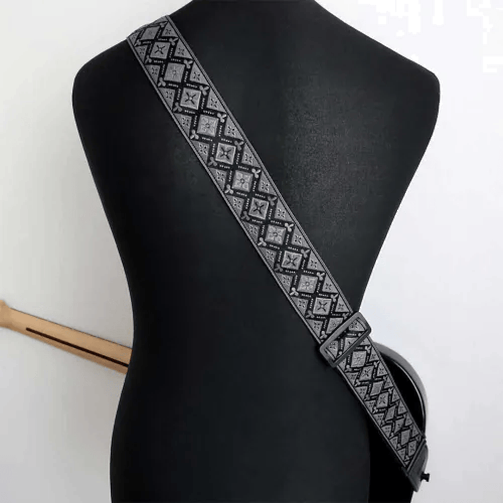 RICHTER Retro Guitar Strap Black / Grey - 1865