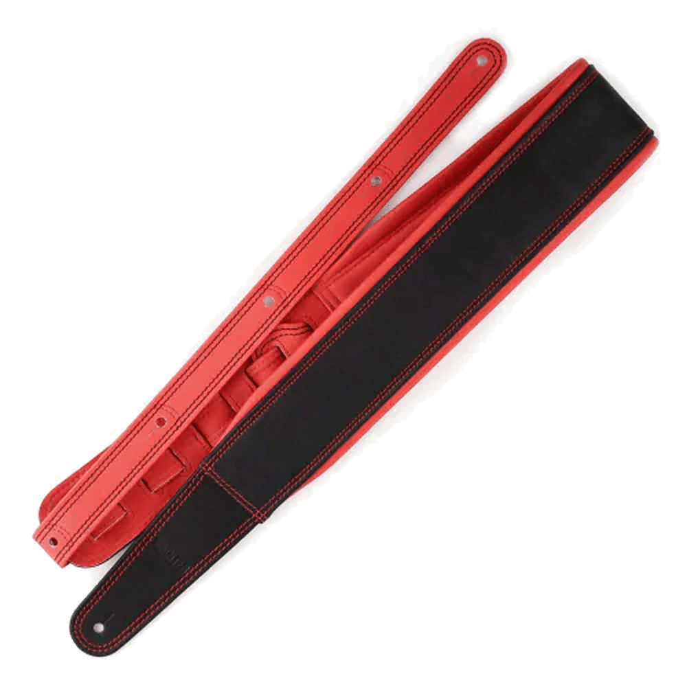 RICHTER Springbreak I Nappa Guitar Strap Black / Red - 1543