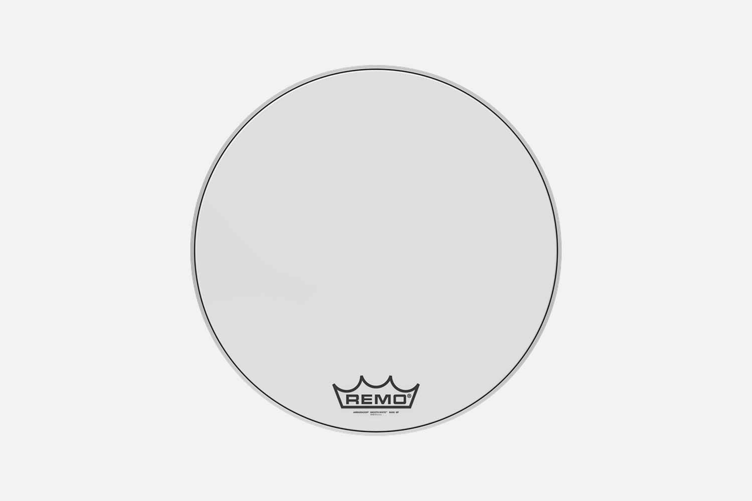 Remo Ambassador Smooth White voor Bassdrum (5463363846308)