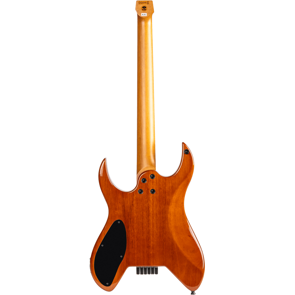 Spira Guitars S-500 Headless GBR Headless S-Style Trans Aqua Blue