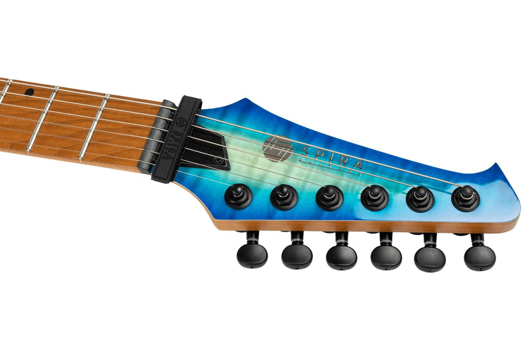 Spira Guitars S-500 QAB Trans Aqua Blue