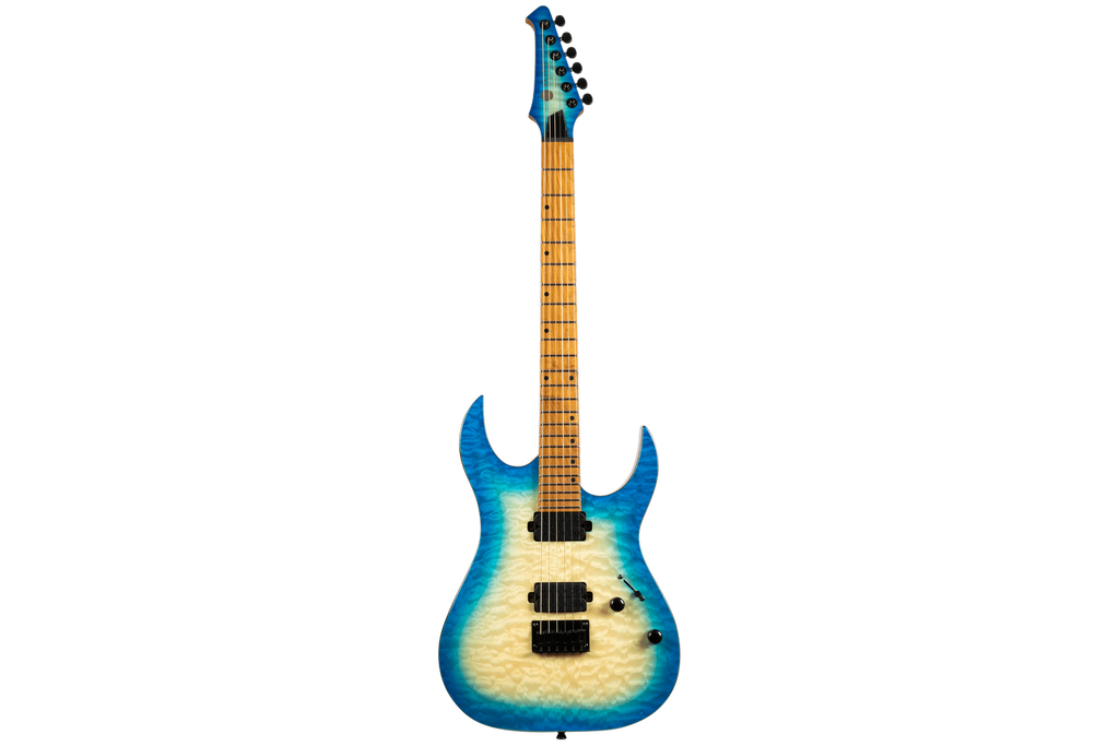 Spira Guitars S-500 QAB Trans Aqua Blue