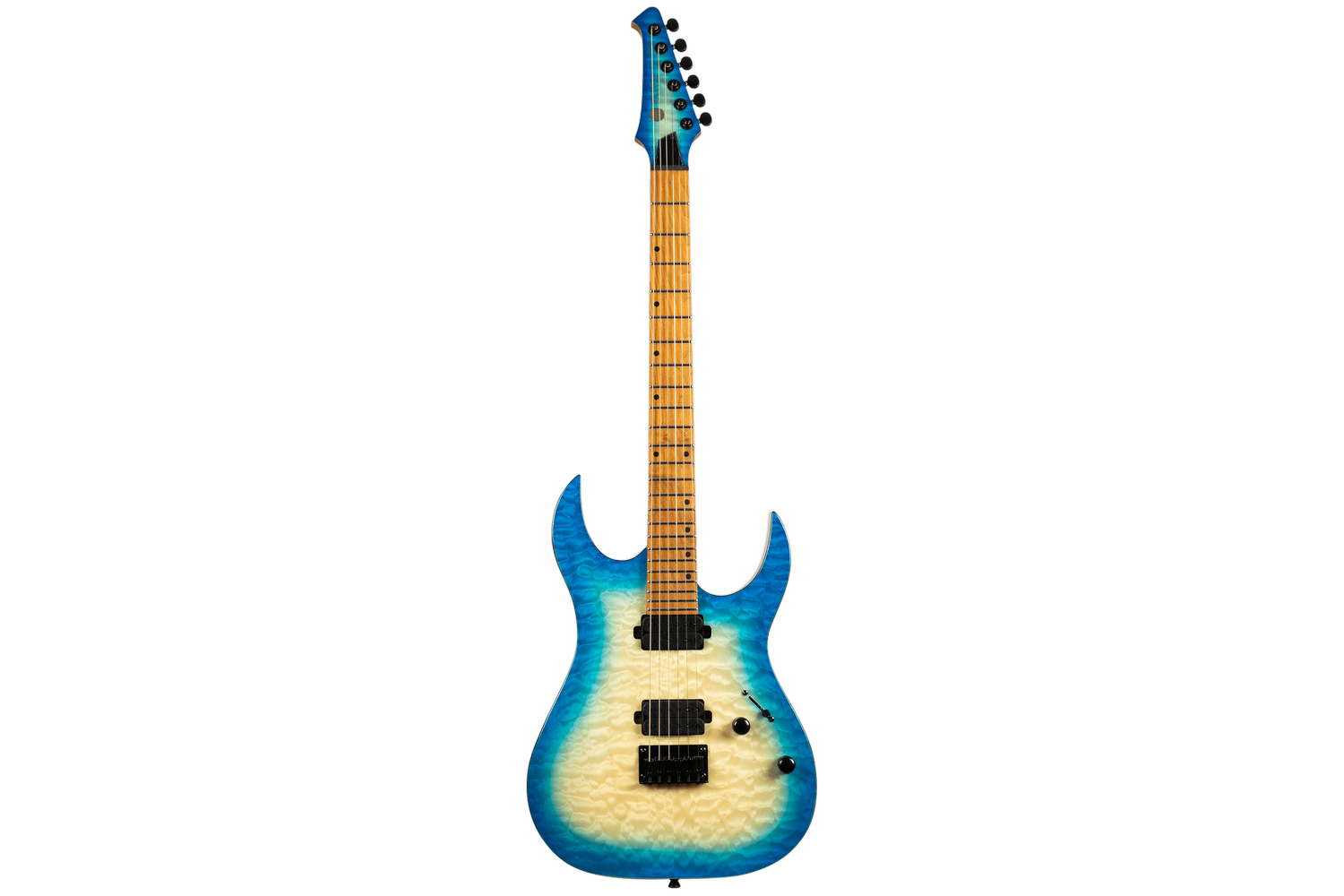 Spira Guitars S-500 QAB Trans Aqua Blue
