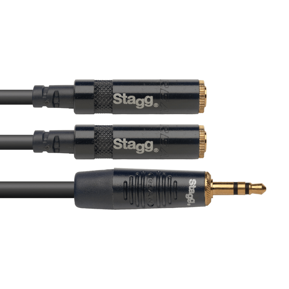 Stagg 10CM Y-Adapter Mini Jack−2x Mini Jack Deluxe