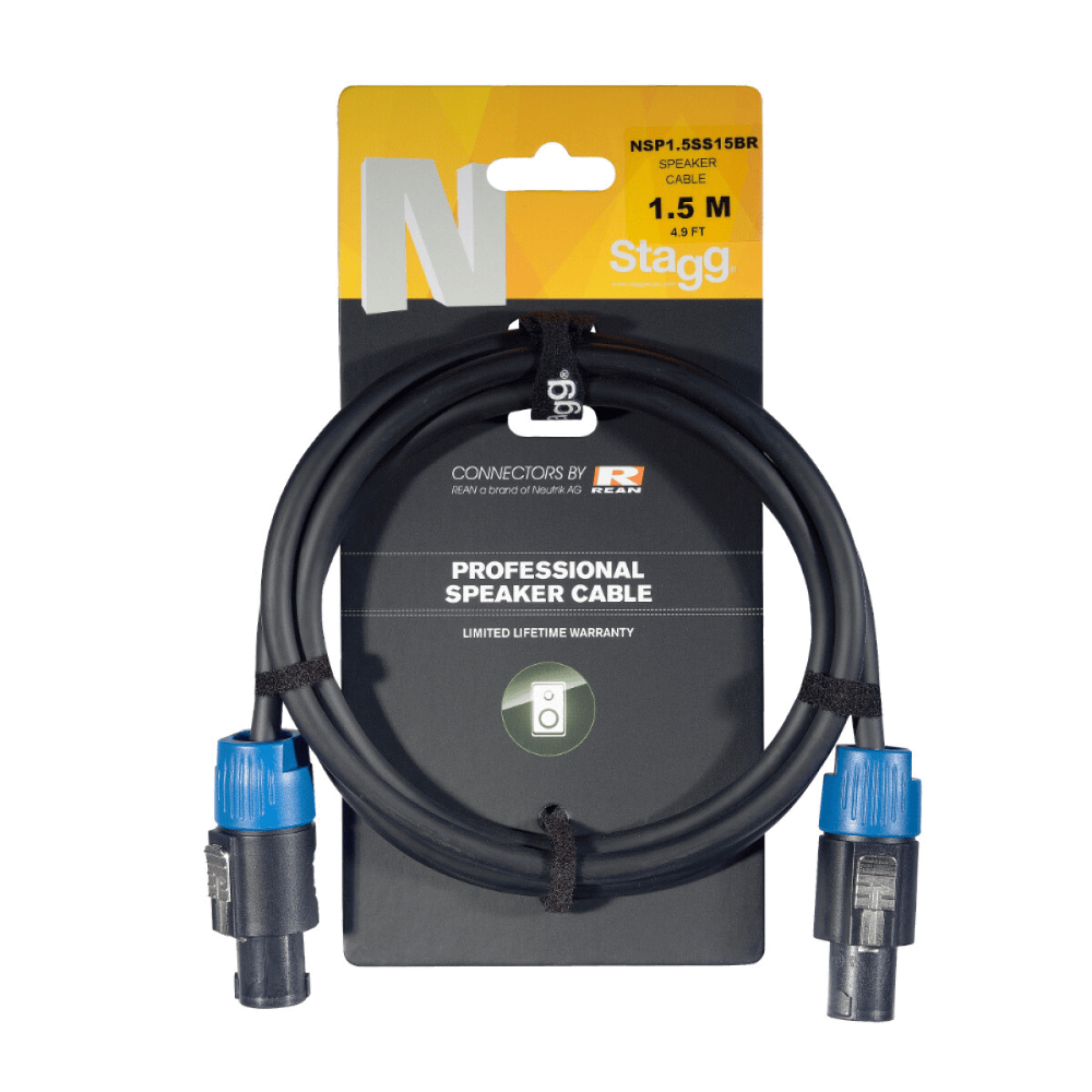 Stagg 1,5M−1,5M Speakon Kabel Speakon−Speakon DLX