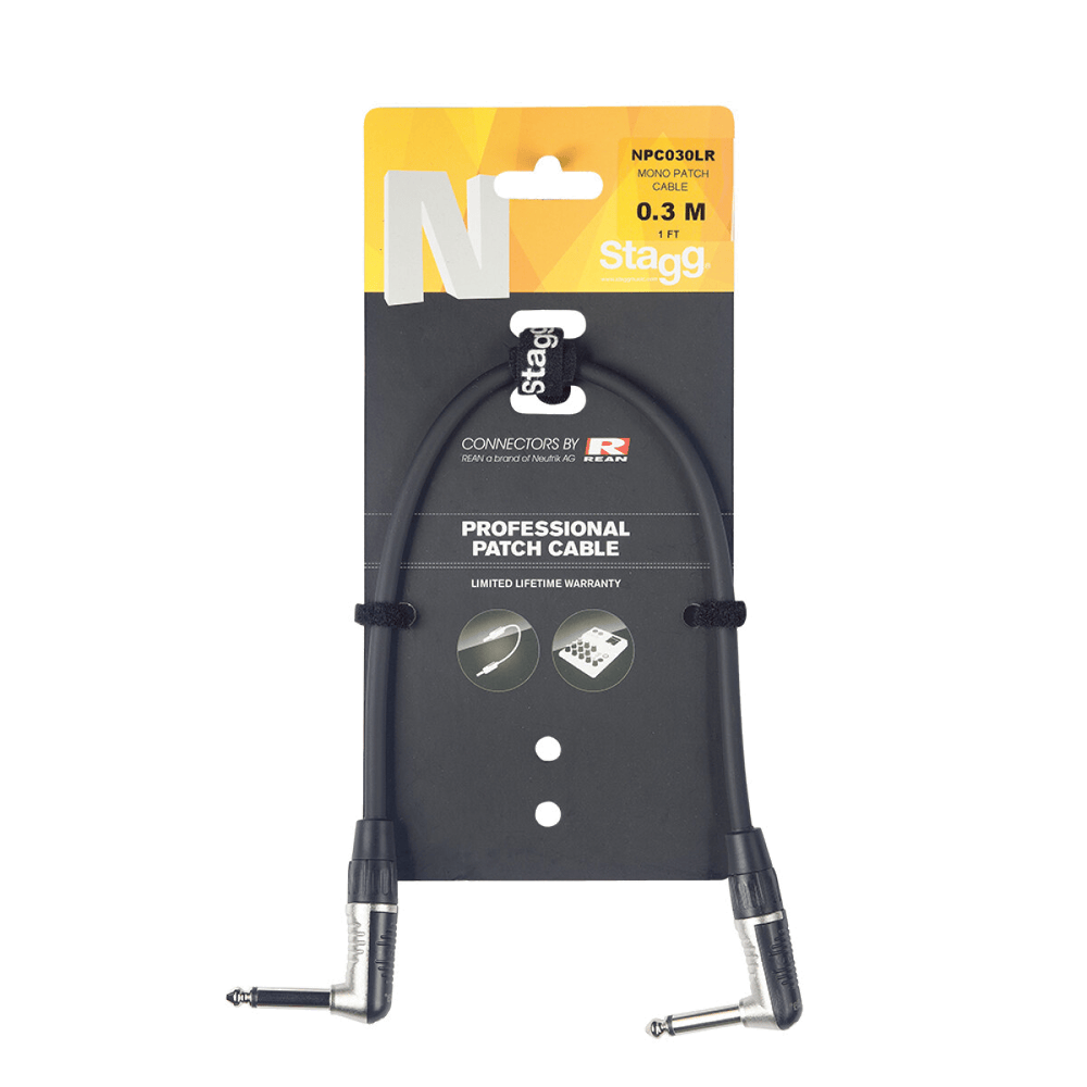 Stagg 30CM Patchkabel Haakse Jack−Haakse Jack DL