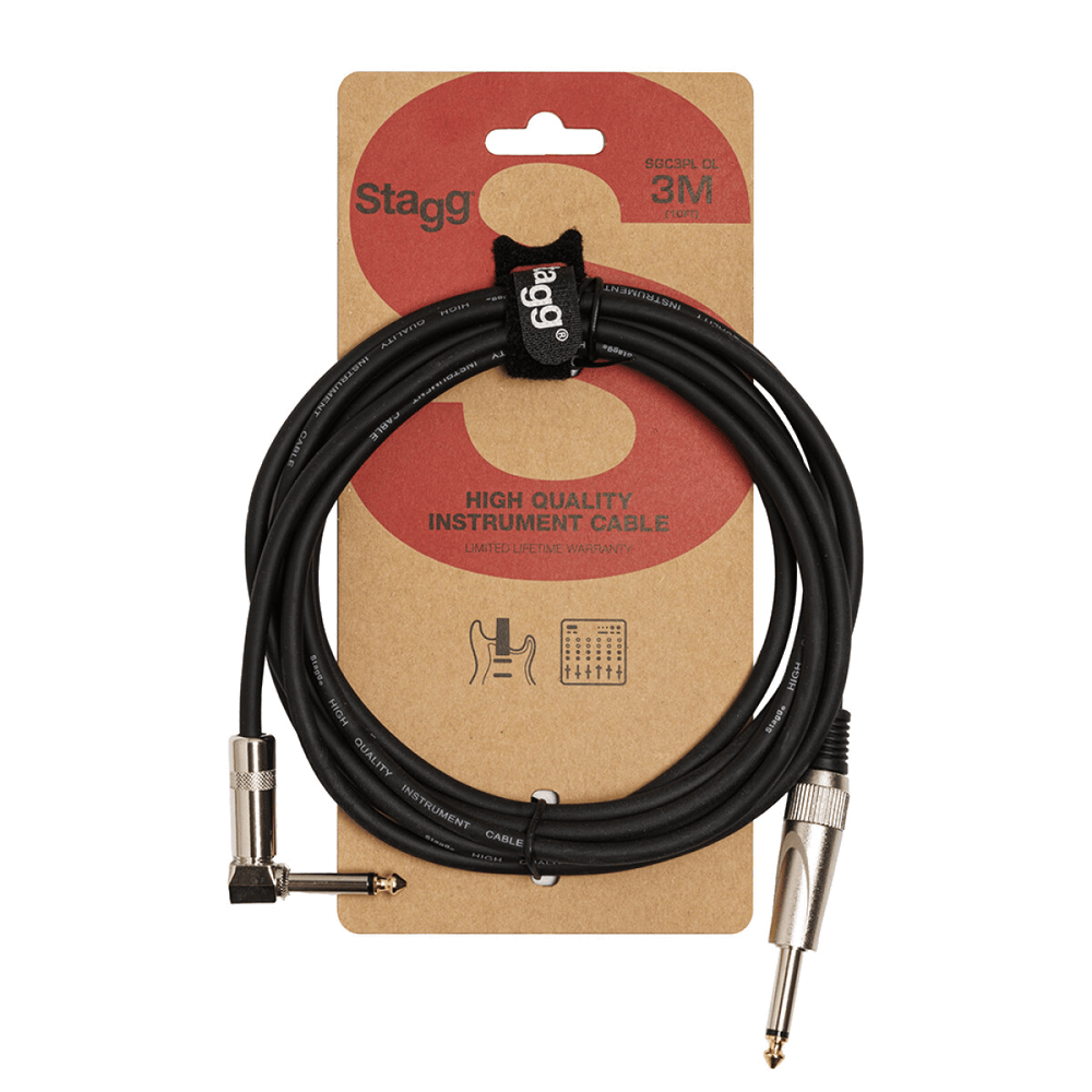 Stagg 3M Instrumentkabel Haakse Jack DL