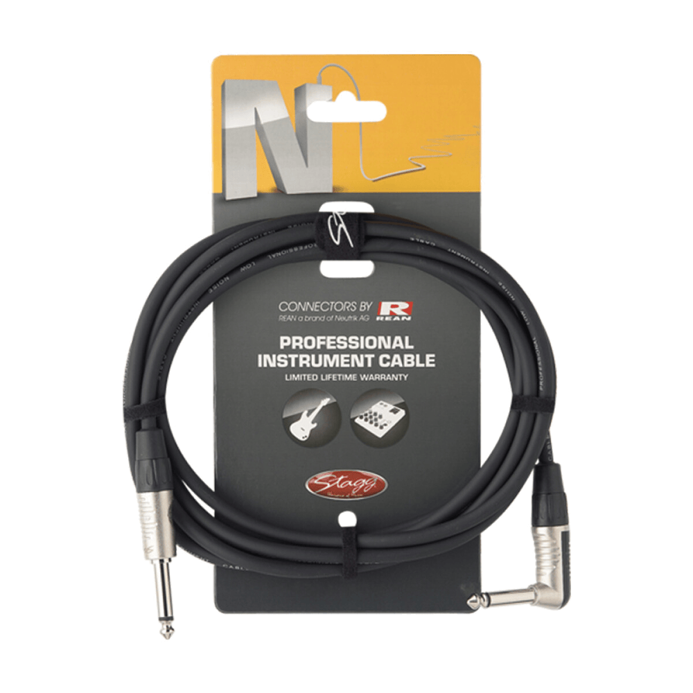 Stagg 3M Instrumentkabel Haakse Jack DLX