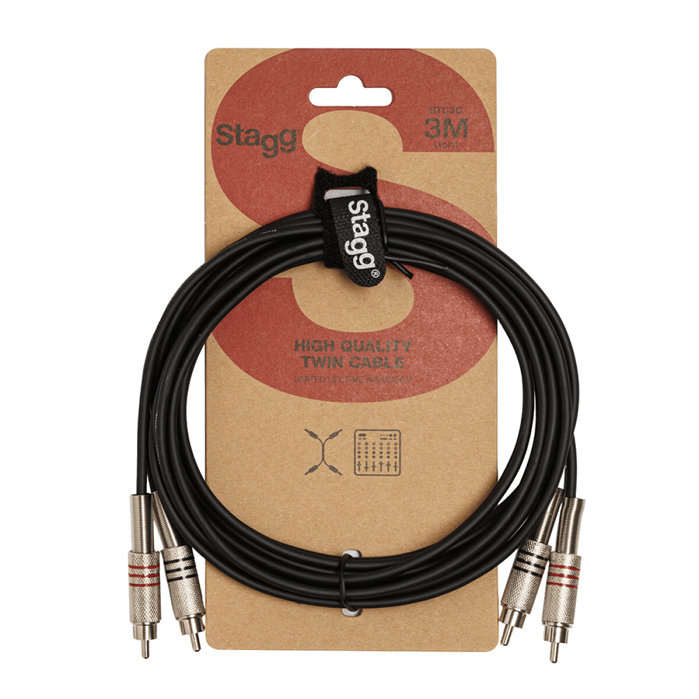 Stagg 3M Twinkabel Cinch−Cinch