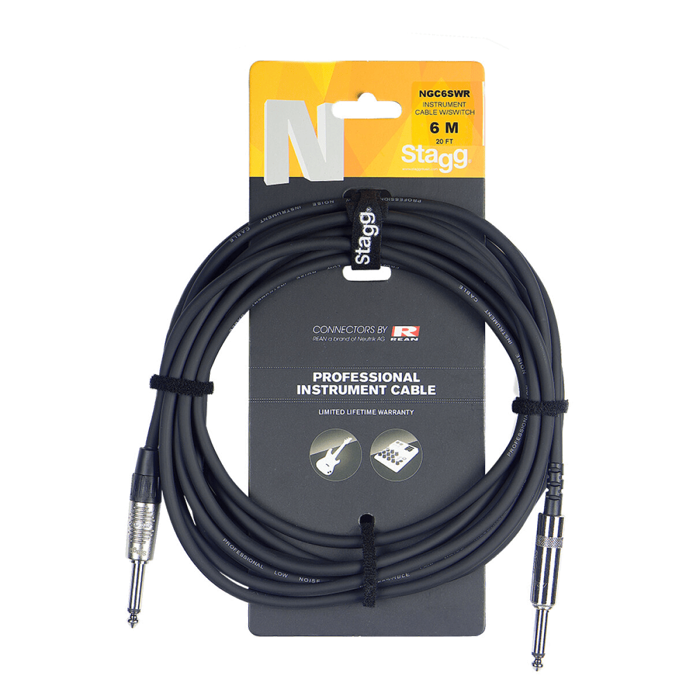 Stagg 6M Instrumentkabel met Switch DLX