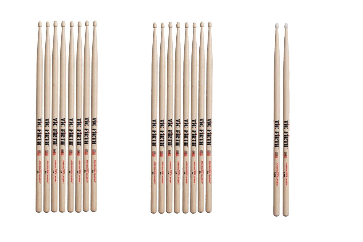 Vic Firth 5A drumstokken Multipack (10 stuks)