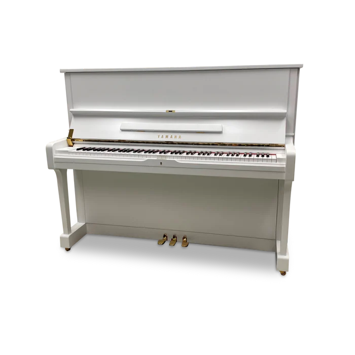 Yamaha U1G Wit Mat Piano