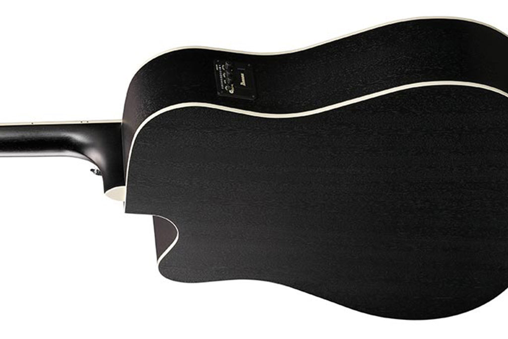 Ibanez AW84CE-WK Weathered Black Semi akoestische western gitaar