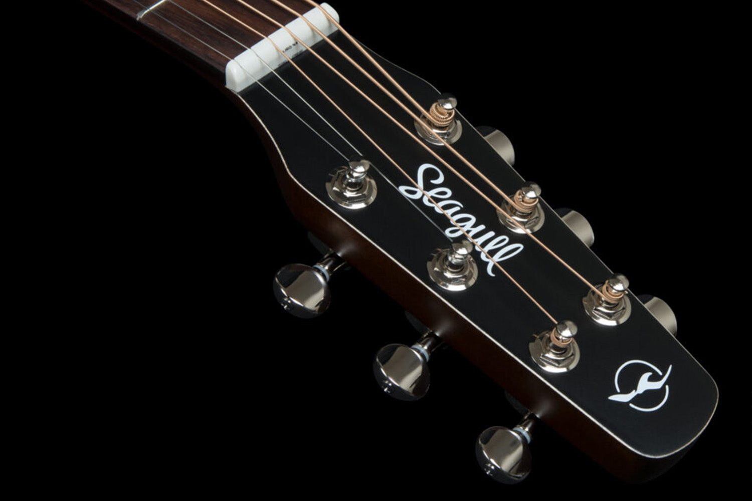Seagull S6 Classic Black A/E Semi-akoestische gitaar