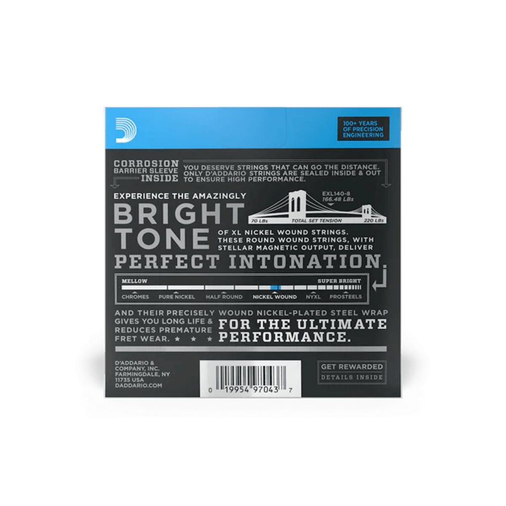 D'Addario EXL140-8 Nickel Wound 010-074