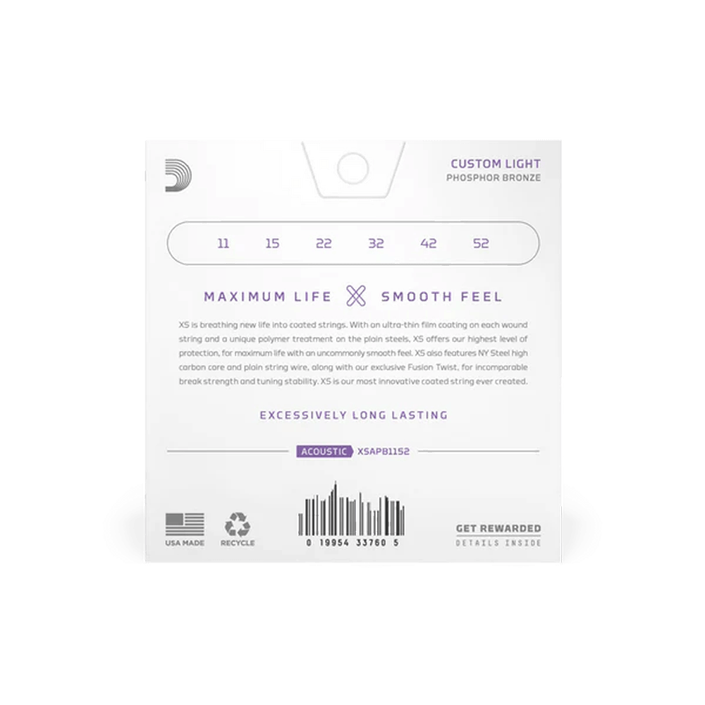 D'Addario XSAPB1152 Phosphor Coated 011-052