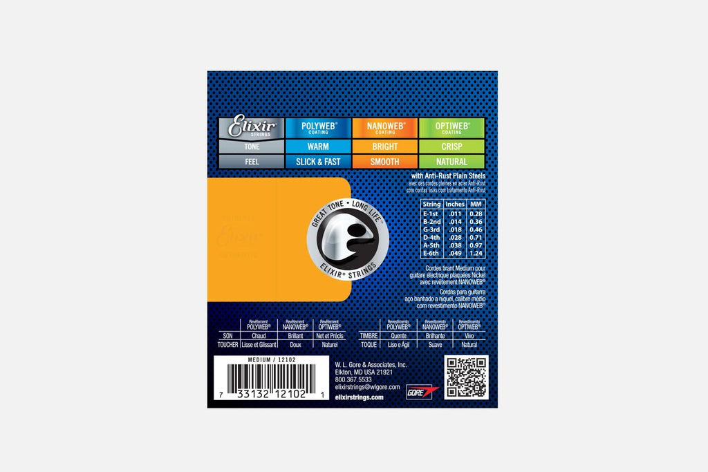Elixir 12102 Nickel Plated Steel Medium 011-049 (5285265080484)