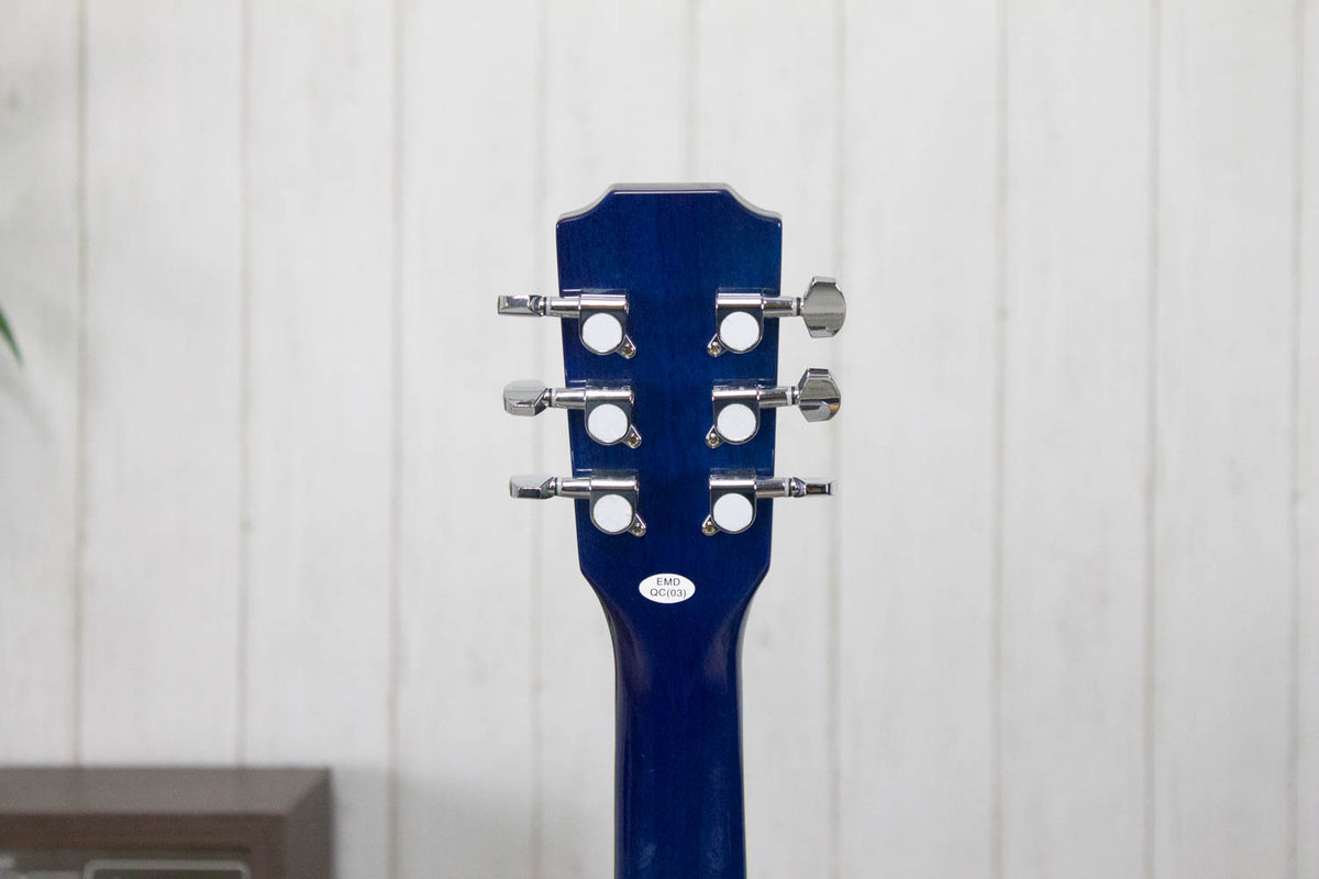 J.N Guitars BES-ACE TBB - Semi-Akoestische gitaar Transparant Blue (5374203429028)