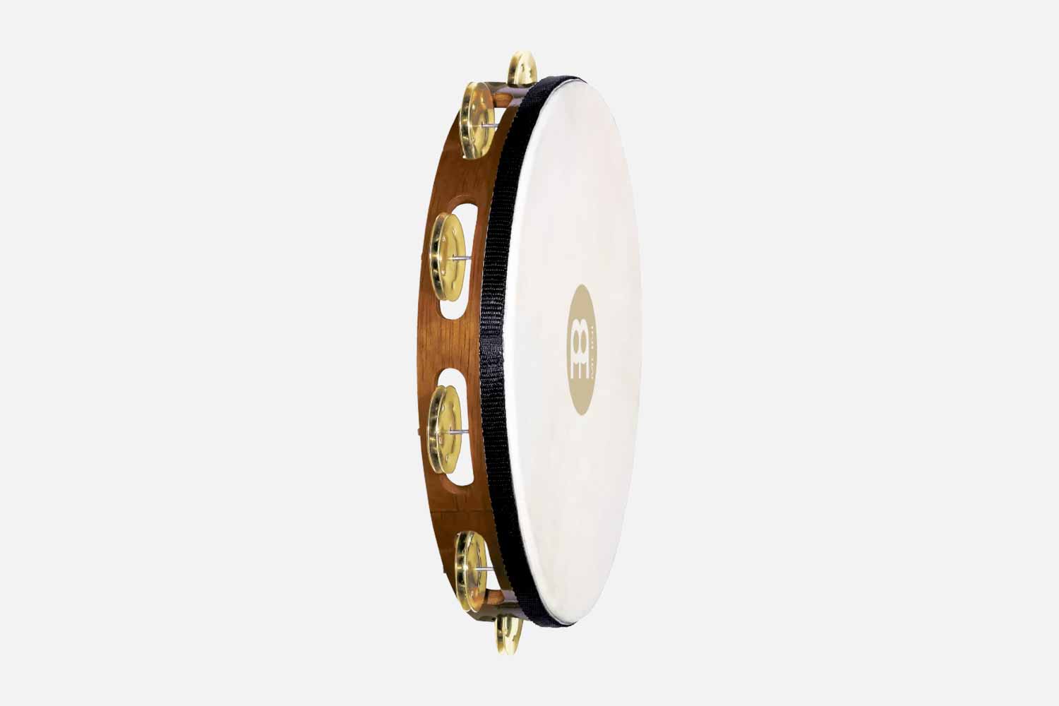 Meinl 1 rij brass jingles TAH1B-AB Tamboerijn Hout met vel (5461221048484)