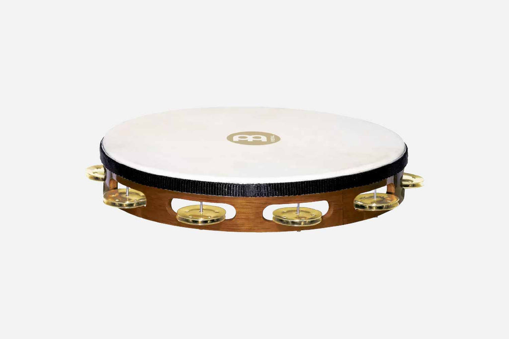 Meinl 1 rij brass jingles TAH1B-AB Tamboerijn Hout met vel (5461221048484)