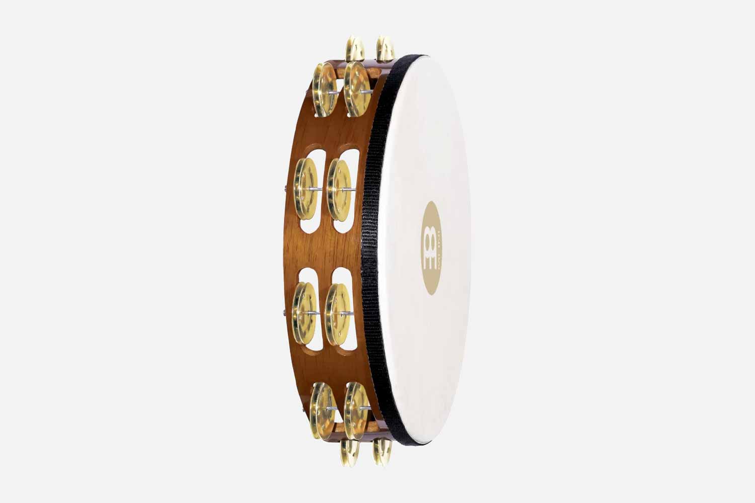 Meinl 2 rijen brass jingles TA2B-AB Tamboerijn Hout zonder vel (5461235695780)