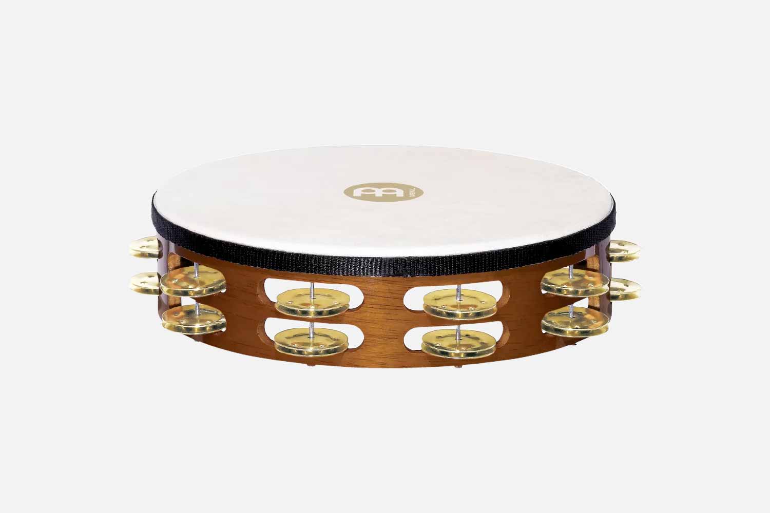 Meinl 2 rijen brass jingles TA2B-AB Tamboerijn Hout zonder vel (5461235695780)