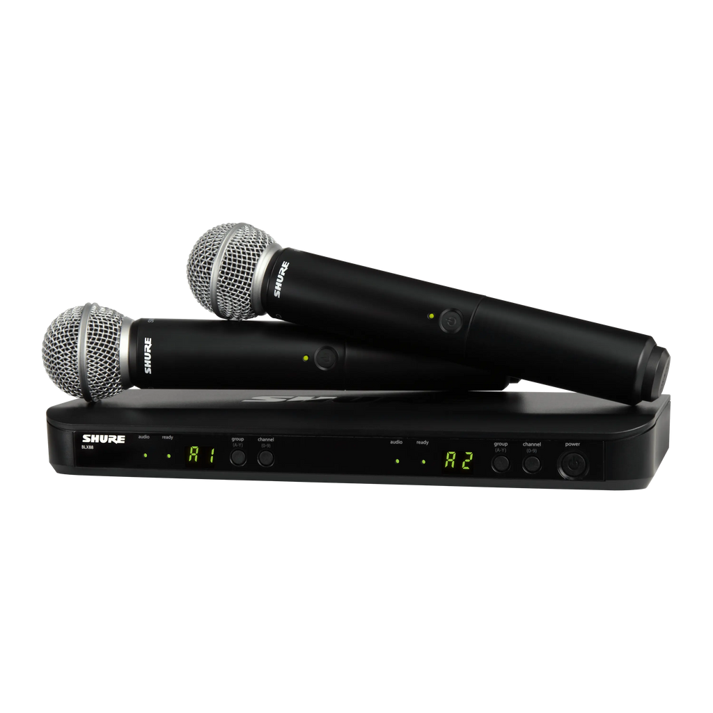 Shure BLX288E/SM58 dubbel draadloos zangsysteem