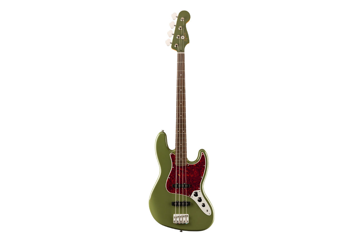 Squier Classic Vibe &#39;60s Jazz Bass Tortoiseshell Pickguard Olive Elektrische Basgitaar