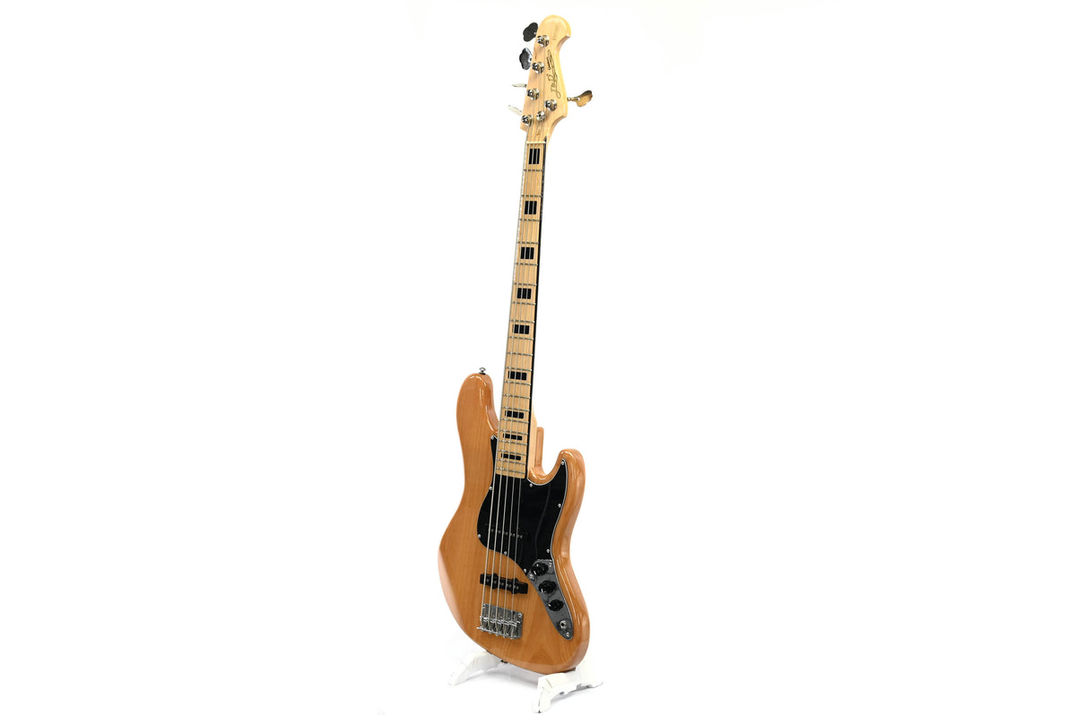 J &amp; D Jazzbass 5-String Basgitaar Natural